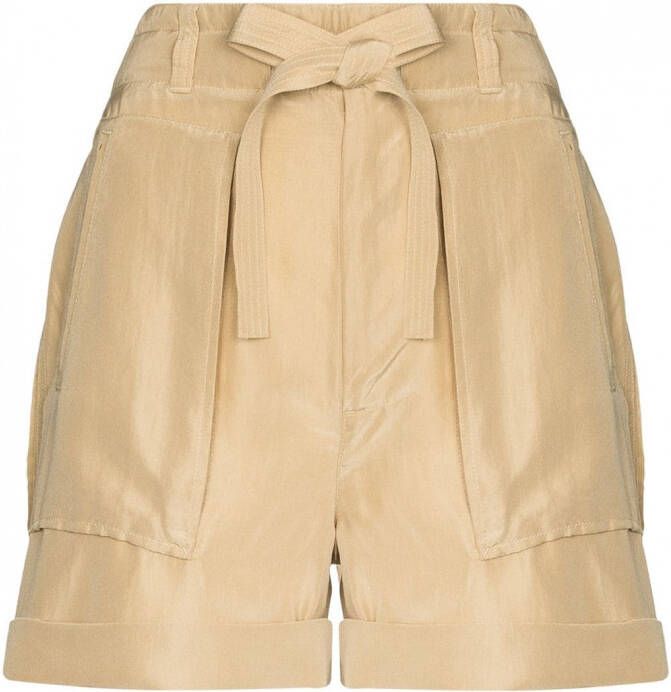 Polo Ralph Lauren Shorts met paperbag taille Beige