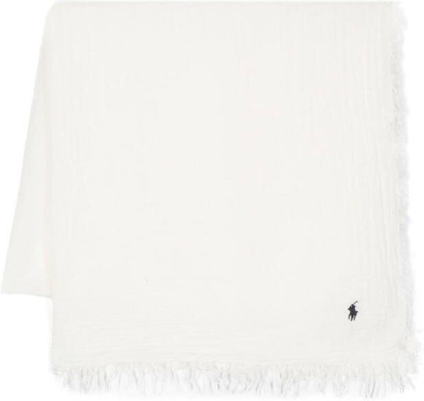 Polo Ralph Lauren Sjaal met franje Wit