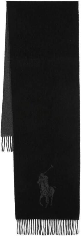 Polo Ralph Lauren Sjaal met franje Zwart