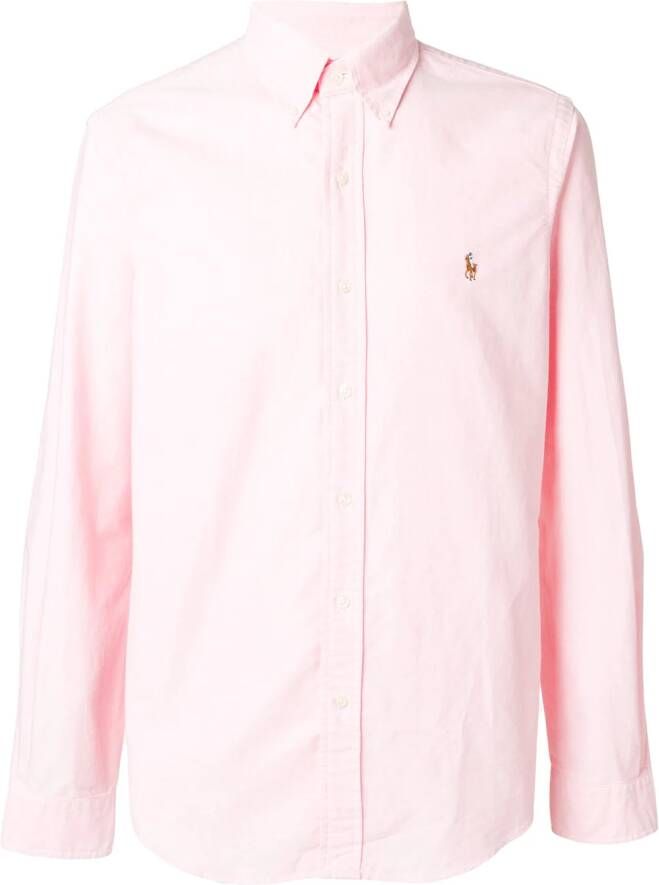 Polo Ralph Lauren slim-fit overhemd met logo Roze