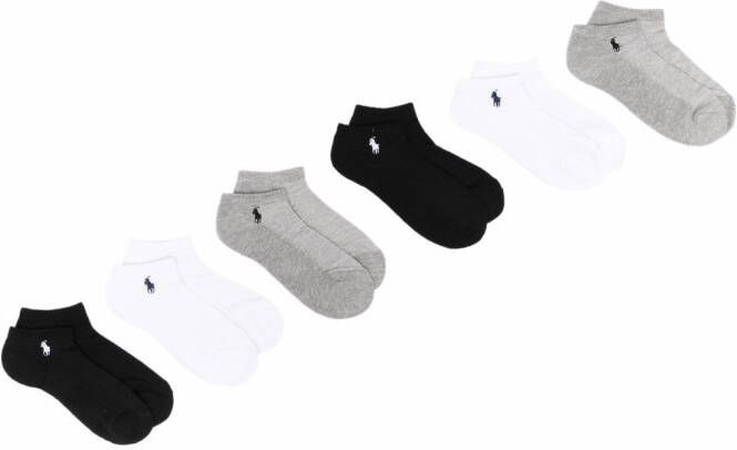 Polo Ralph Lauren Enkelsokken met geborduurd logo Zwart