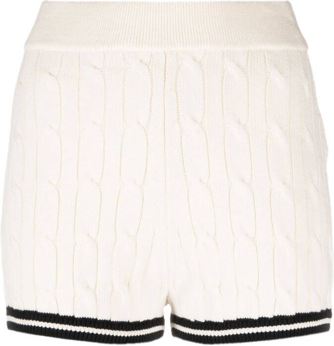 Polo Ralph Lauren Kabelgebreide shorts Wit
