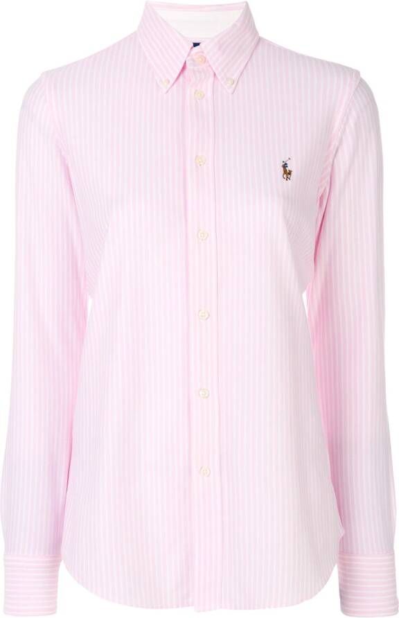 Polo Ralph Lauren striped oxford shirt Roze