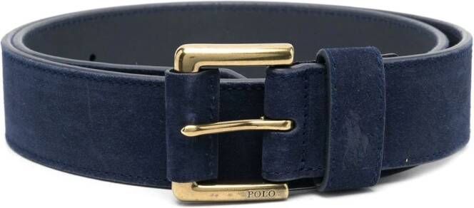 Polo Ralph Lauren Suède gespriem Blauw
