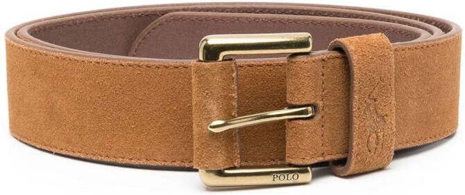 Polo Ralph Lauren Suède gespriem Bruin