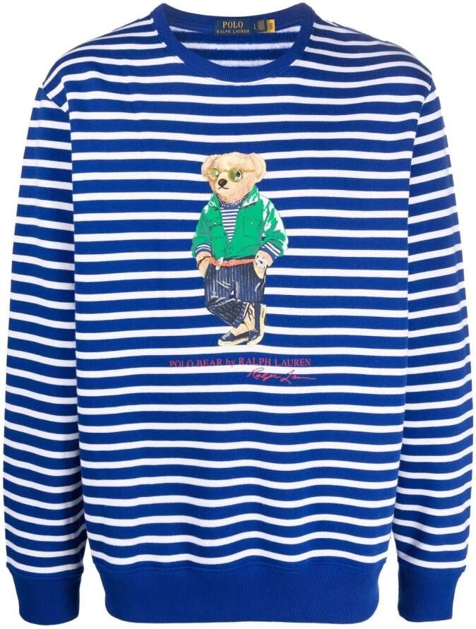 Polo Ralph Lauren Sweater met beerprint Blauw