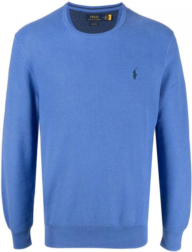 Polo Ralph Lauren Sweater met geborduurd logo Blauw