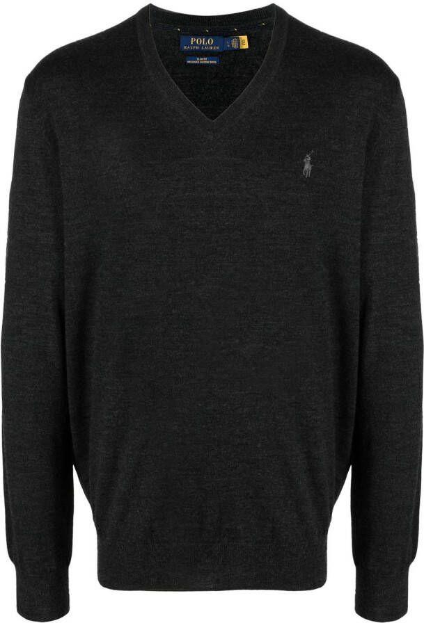 Polo Ralph Lauren Sweater met geborduurd logo Grijs