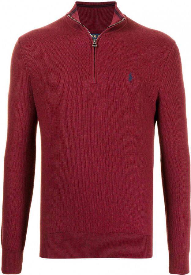 Polo Ralph Lauren Sweater met halve rits Rood