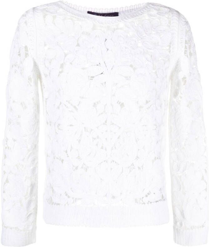 Ralph Lauren Collection Sweater met ronde hals Wit