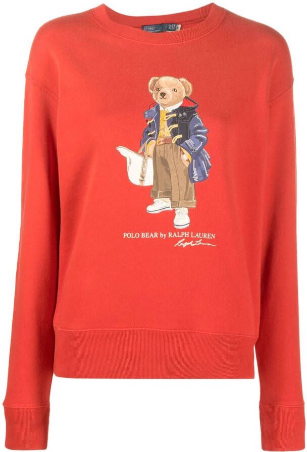 Polo Ralph Lauren Sweater met teddybeerprint Rood