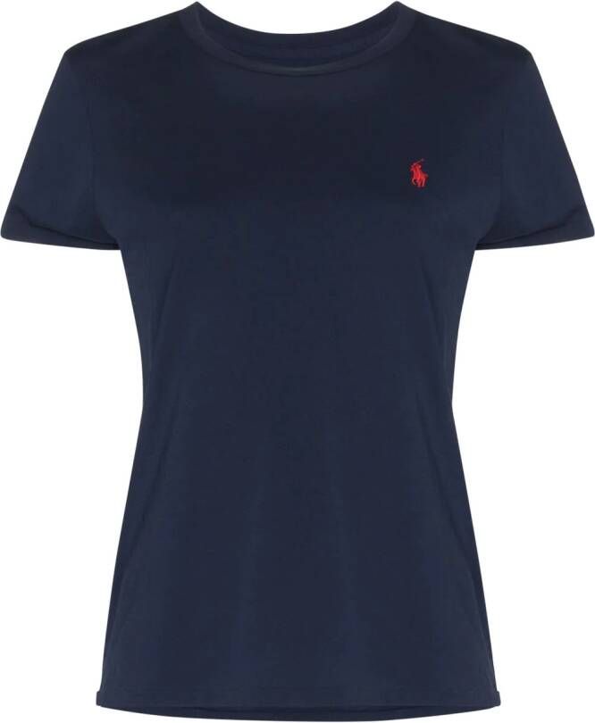 Polo Ralph Lauren T shirt met borduurwerk dames katoen XXL Blauw