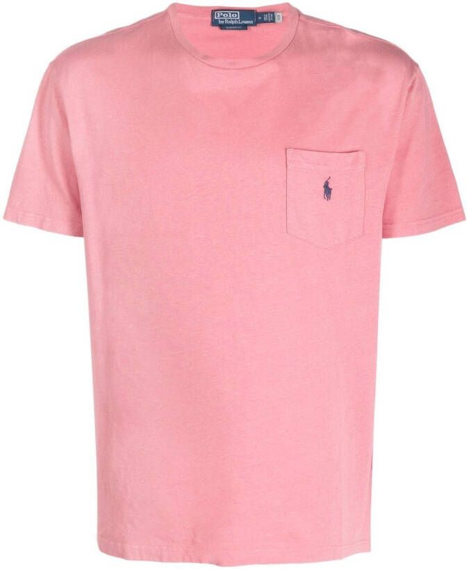 Polo Ralph Lauren T-shirt met borduurwerk Roze