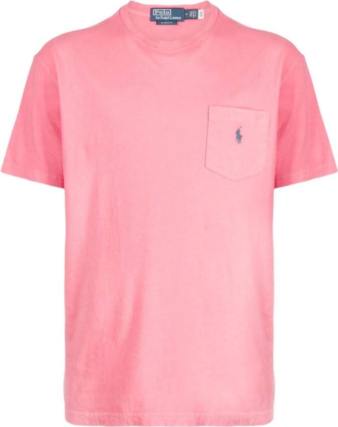 Polo Ralph Lauren T-shirt met borduurwerk Roze