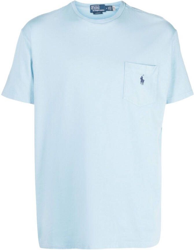 Polo Ralph Lauren T-shirt met borstzak Blauw