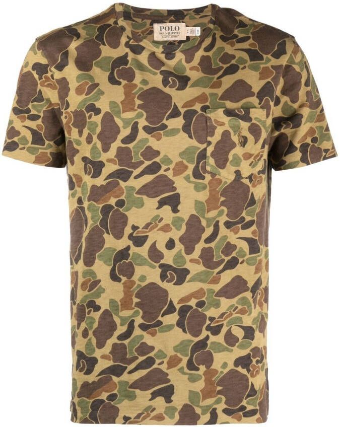 Polo Ralph Lauren T-shirt met camouflageprint Groen