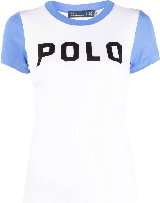 Polo Ralph Lauren T-shirt met colourblocking Wit