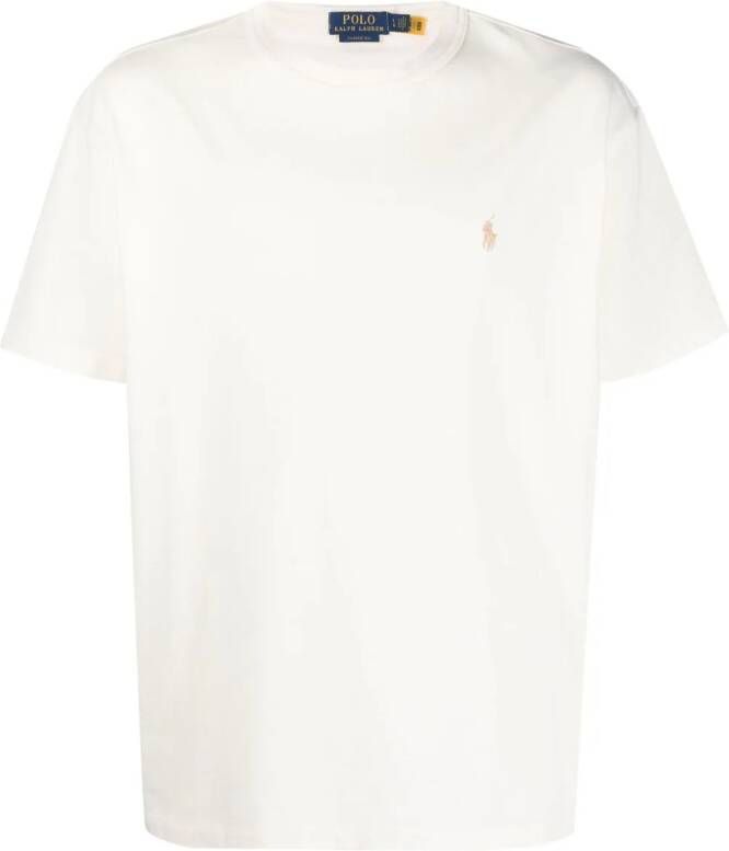 Polo Ralph Lauren T-shirt met geborduurd logo Beige