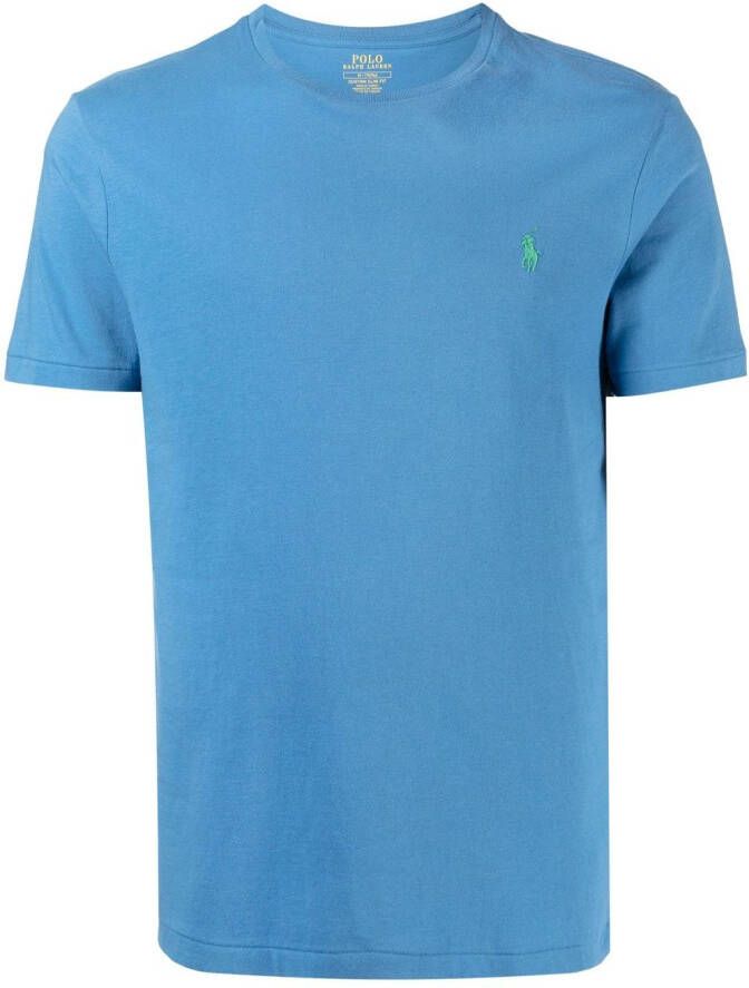 Polo Ralph Lauren T-shirt met geborduurd logo Blauw