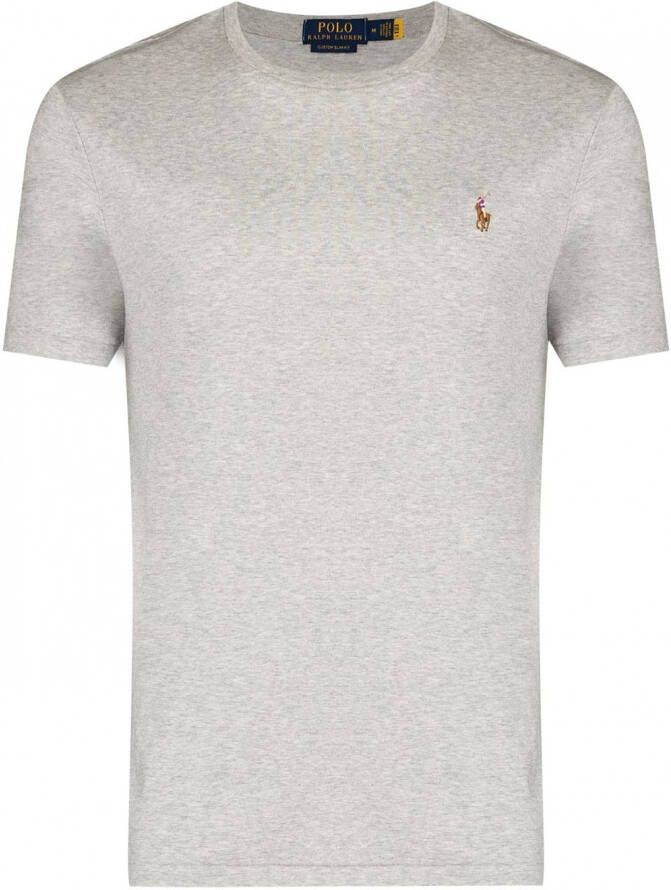 Polo Ralph Lauren T shirt met geborduurd logo\ heren katoen XXL Grijs