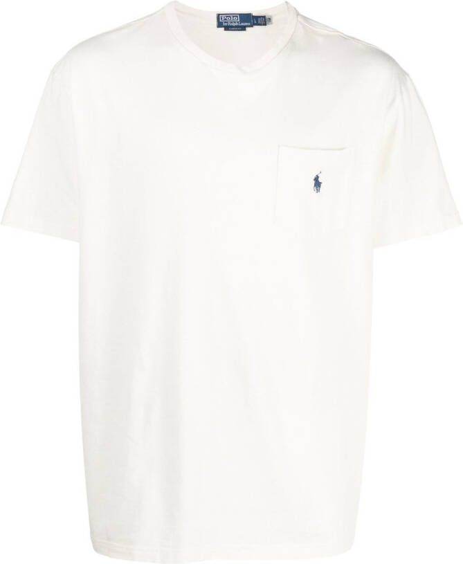 Polo Ralph Lauren T-shirt met logodetail Beige