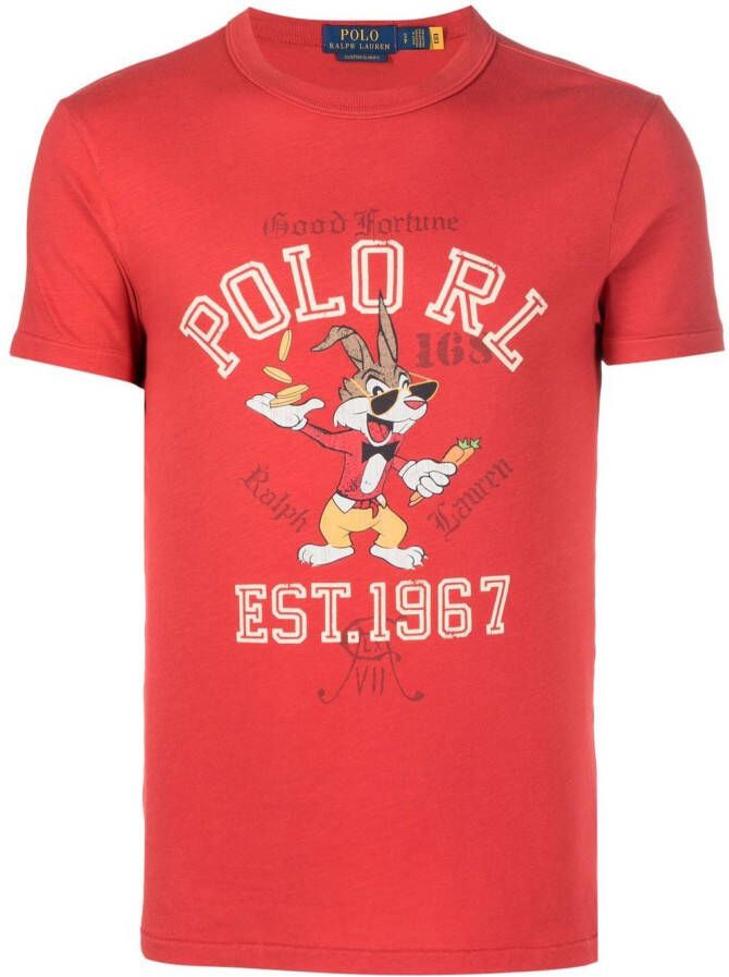 Polo Ralph Lauren T-shirt met logoprint Rood