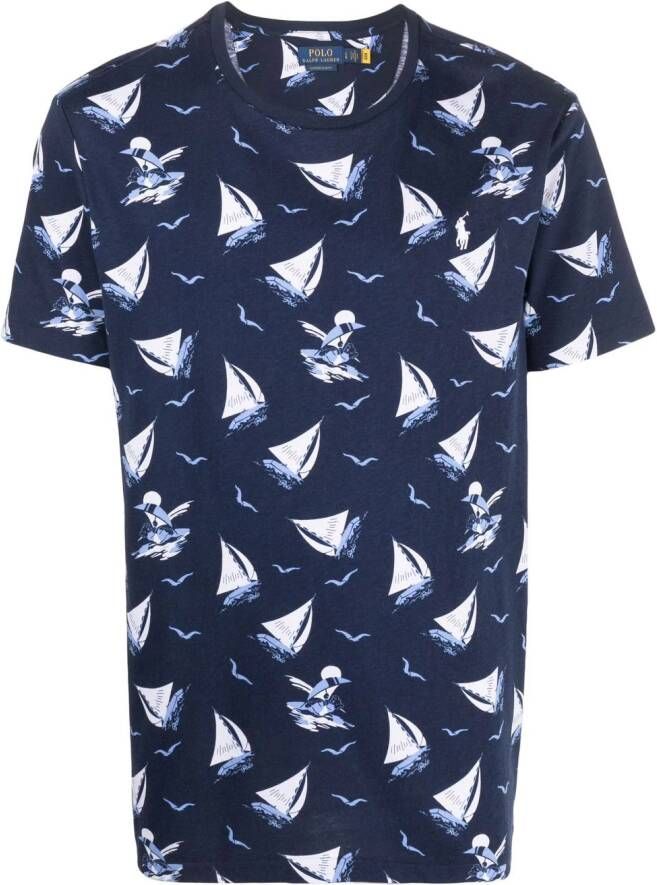 Polo Ralph Lauren T-shirt met print Blauw