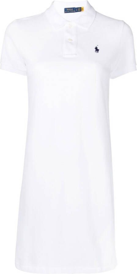 Polo Ralph Lauren T-shirtjurk met print Wit
