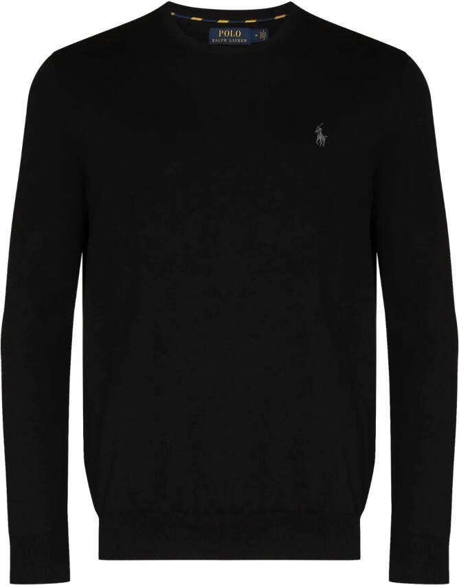 Polo Ralph Lauren Trui met geborduurd logo Zwart