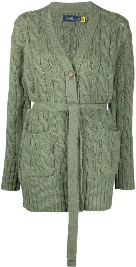 Polo Ralph Lauren Vestjas met gestrikte taille Groen
