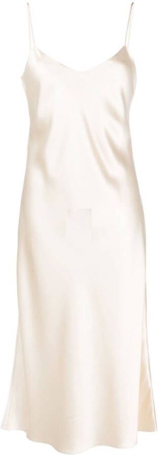 Polo Ralph Lauren Zijden midi-jurk Beige