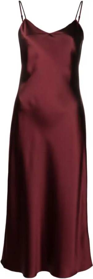 Polo Ralph Lauren Zijden midi-jurk Rood