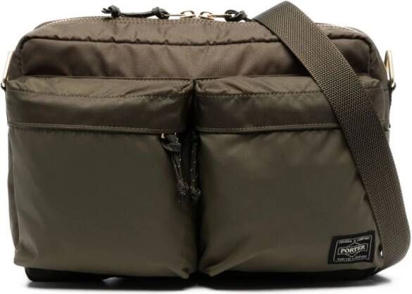 Porter-Yoshida & Co. Messengertas met logopatch Groen