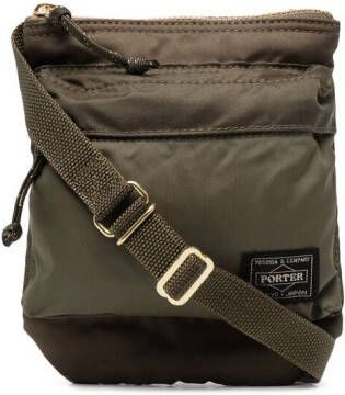 Porter-Yoshida & Co. Crossbodytas met logopatch Groen