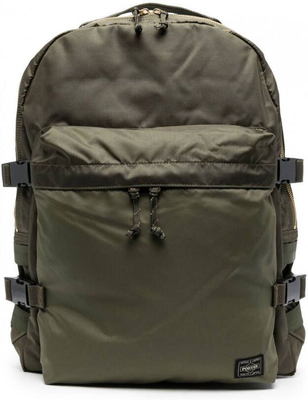 Porter-Yoshida & Co. Rugzak met logopatch Groen