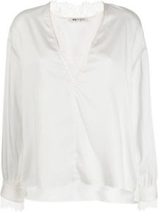Ports 1961 blouse met V-hals Wit