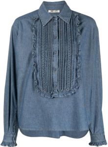 Ports 1961 Geplooide blouse Blauw
