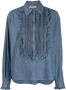 Ports 1961 Geplooide blouse Blauw - Thumbnail 1