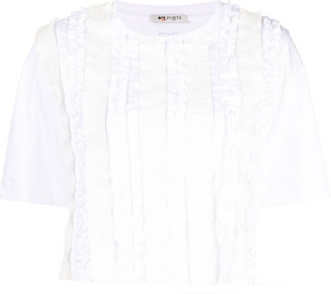 Ports 1961 Blouse met ruches Wit