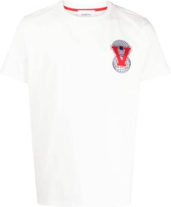 Ports V T-shirt met geborduurd logo Wit