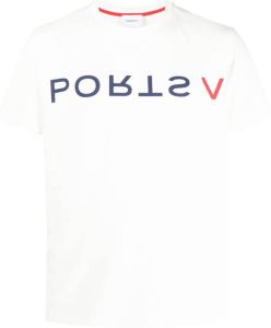 Ports V T-shirt met logoprint Wit