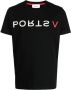 Ports V T-shirt met logoprint Zwart - Thumbnail 1
