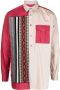 Ports V Overhemd met geometrische print Beige - Thumbnail 1