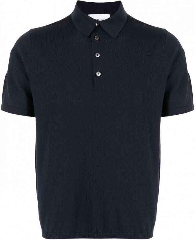 Ports V Poloshirt met print Blauw