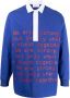 Ports V Shirt met tekst Blauw - Thumbnail 1