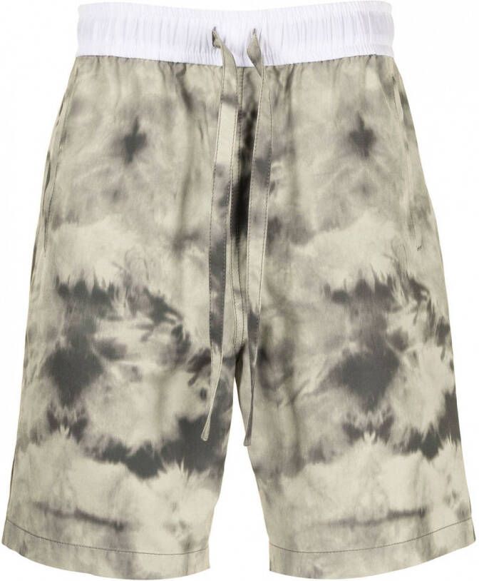 Ports V Shorts met tie-dye print Groen