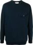 Ports V Sweater met ronde hals Blauw - Thumbnail 1