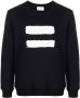 Ports V Sweater met tekst Zwart - Thumbnail 1