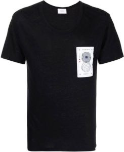 Ports V T-shirt met logopatch Zwart