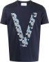 Ports V T-shirt met monogram print Blauw - Thumbnail 1
